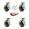 Service Caster 6 Inch High Temp Phenolic Caster Set with Roller Bearings and Brake/Swivel Lock SCC-30CS620-PHRHT-TLB-BSL-4 - alternate 5